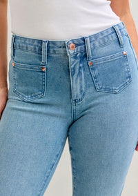 JB Bootcut Contrast Wash & Front Patch Pocket - SALE