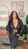 Front Tie Knit Cardigan