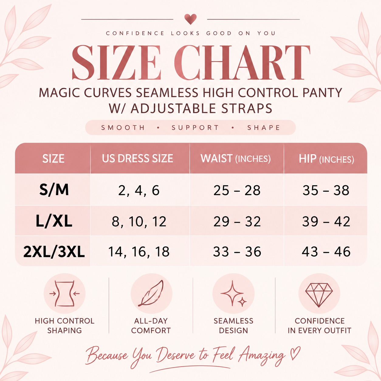 SEAMLESS HIGH CONTROL PANTY W/ ADJUSTABLE STRAPS