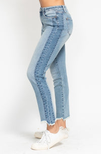 *EARLY RELEASE* High Waist Side Panel Detail Jeans