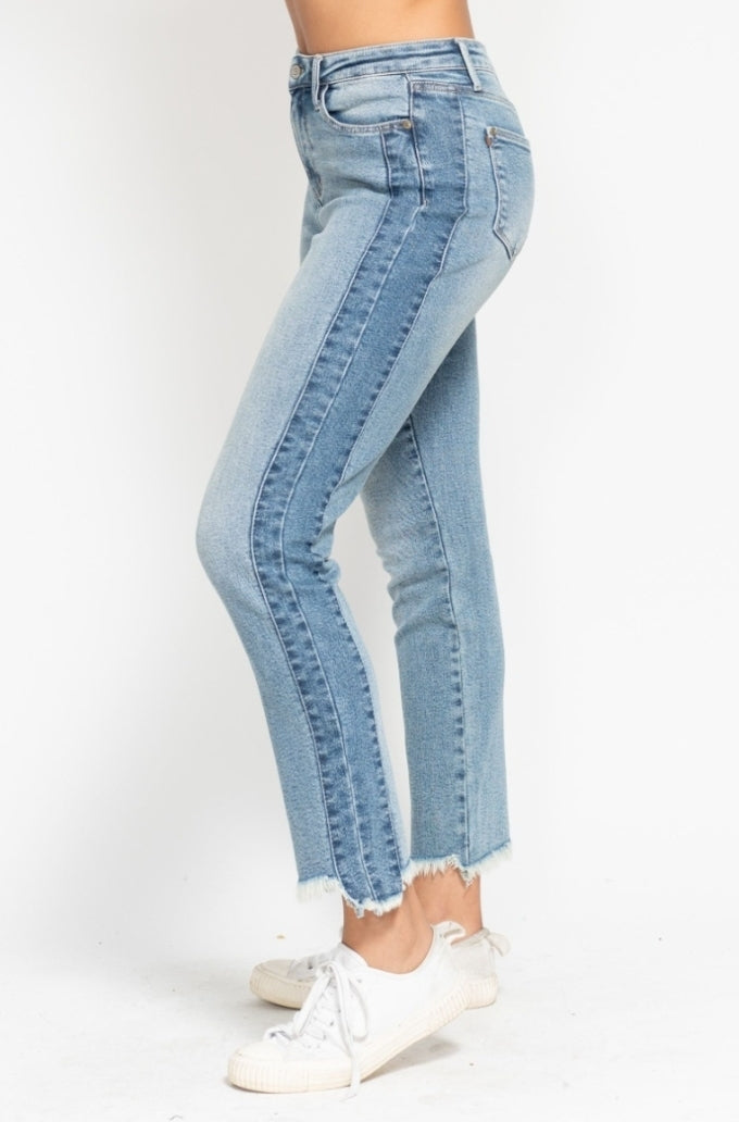 *EARLY RELEASE* High Waist Side Panel Detail Jeans