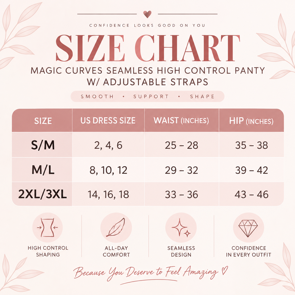 SEAMLESS HIGH CONTROL PANTY W/ ADJUSTABLE STRAPS