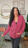 Button Front Open Knit Cardigan - T5745