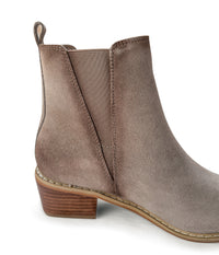 Wylie Suede Ankle Boot in Taupe