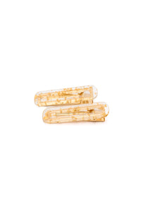 Double Trouble 2 Pack Hair Clip in Gold Leaf