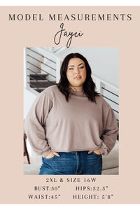 Scoop Me Up Long Sleeve Top in Ash Grey