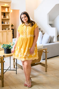 Marigold Embroidered Dress