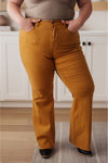 Melinda High Rise Tummy Control Flare Jeans in Marigold