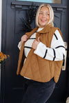Neither Here Nor There Puffer Vest in Camel