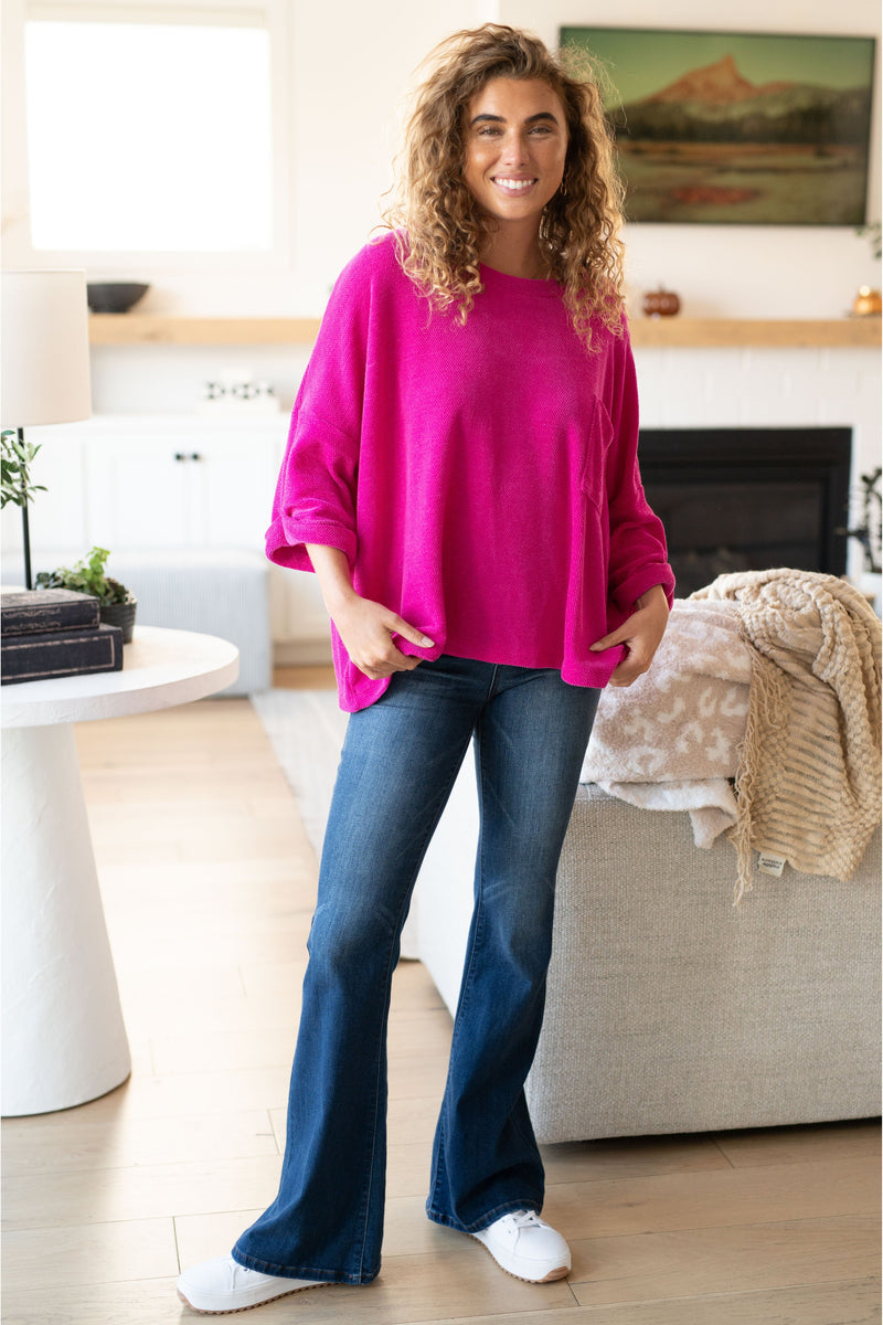 Pink Thoughts Chenille Blouse