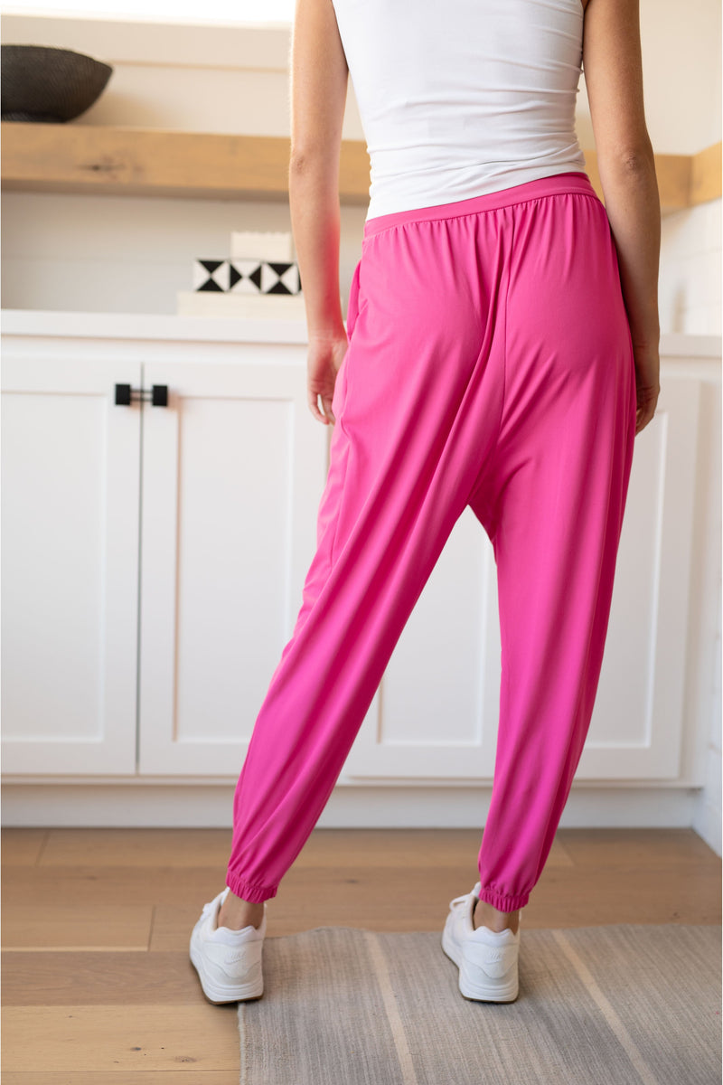 The Motive Slouch Jogger in Hot Pink