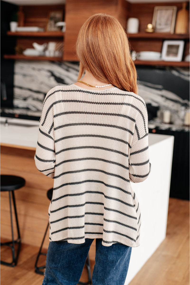 Weekend Adventure Striped Longline Cardigan