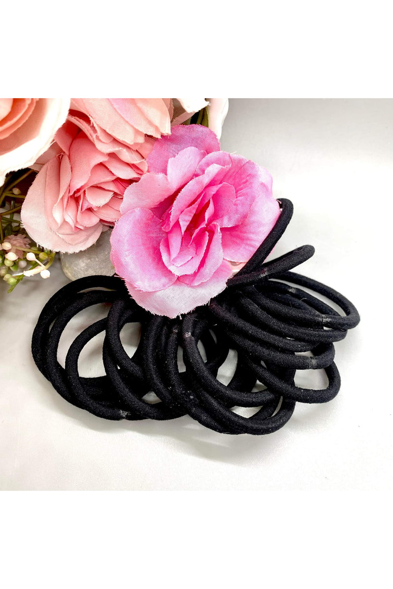 Black Hair Tie Set of 18